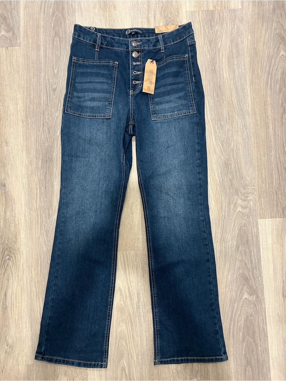 High-Rise Boot Cut Women's Jeans in Dark Blue